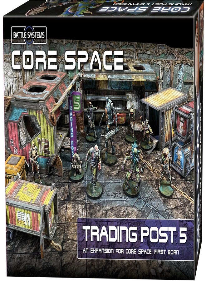 Battle Systems BSGCSE014 Core Space First Born Expansion- Trading Post 5-28mm Miniatures - Board Game - Modular 3D Terrain - Image 1